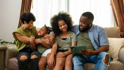 Family spending quality time together
