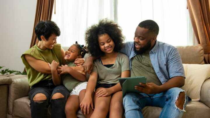 Family spending quality time together